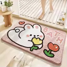 Cute Pet Tufted Rug – Dog and Cat Design Floor Mat for Animal Lovers