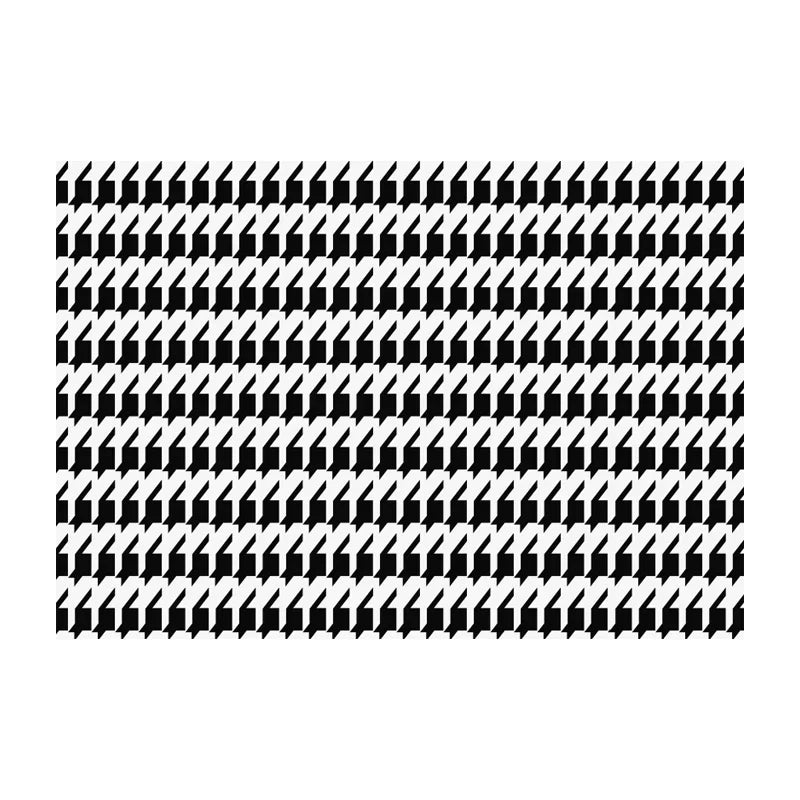 Linear Harmony | Black Stripe Modern Plush Rug by Marin Étoile