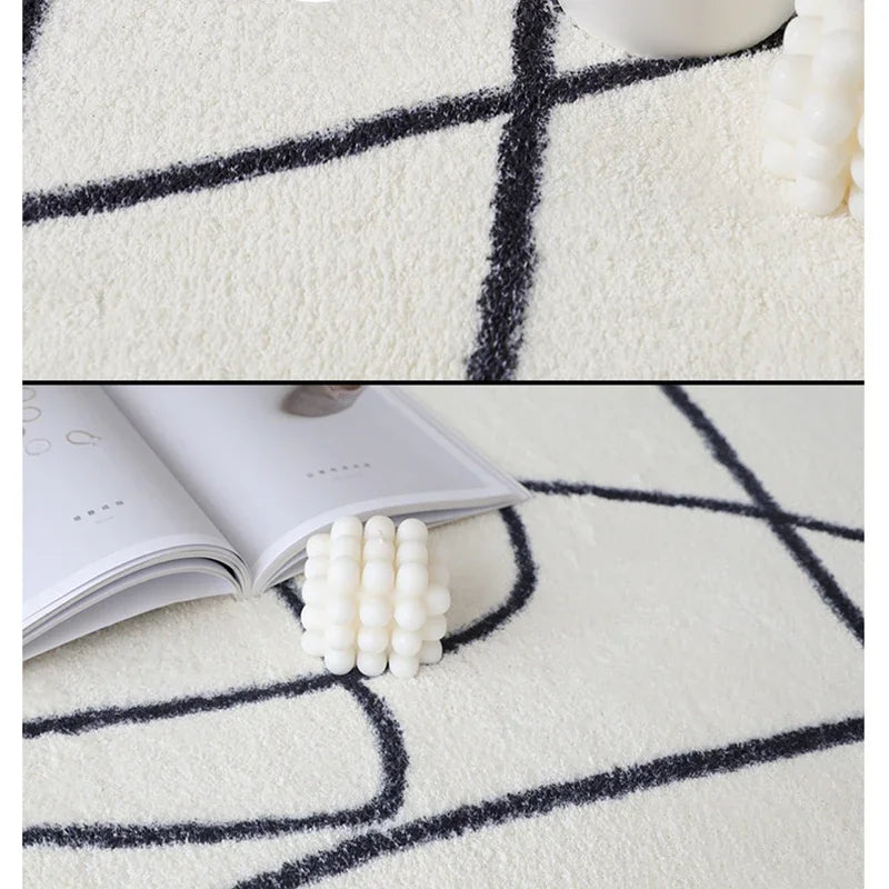 “The Monolith Curve” — Tufted Linework Rug from the Liora Kessan Studio Collection