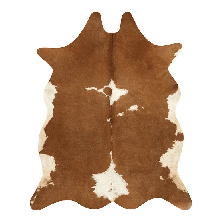 Cowhide Drift Luxe Rug – Modern Irregular Faux Cowhide Plush Carpet