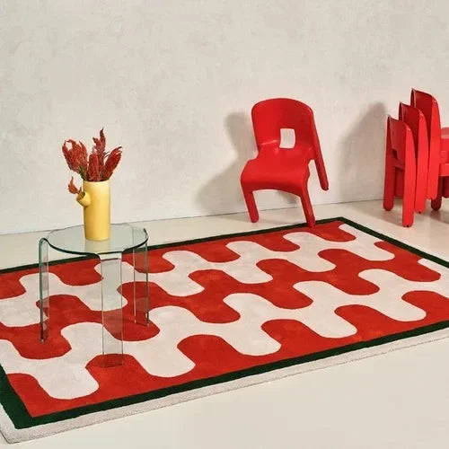 Chessboard Mirage Rug by Liora Kade — Modern Graphic Art Carpet for Living Rooms & Bedrooms