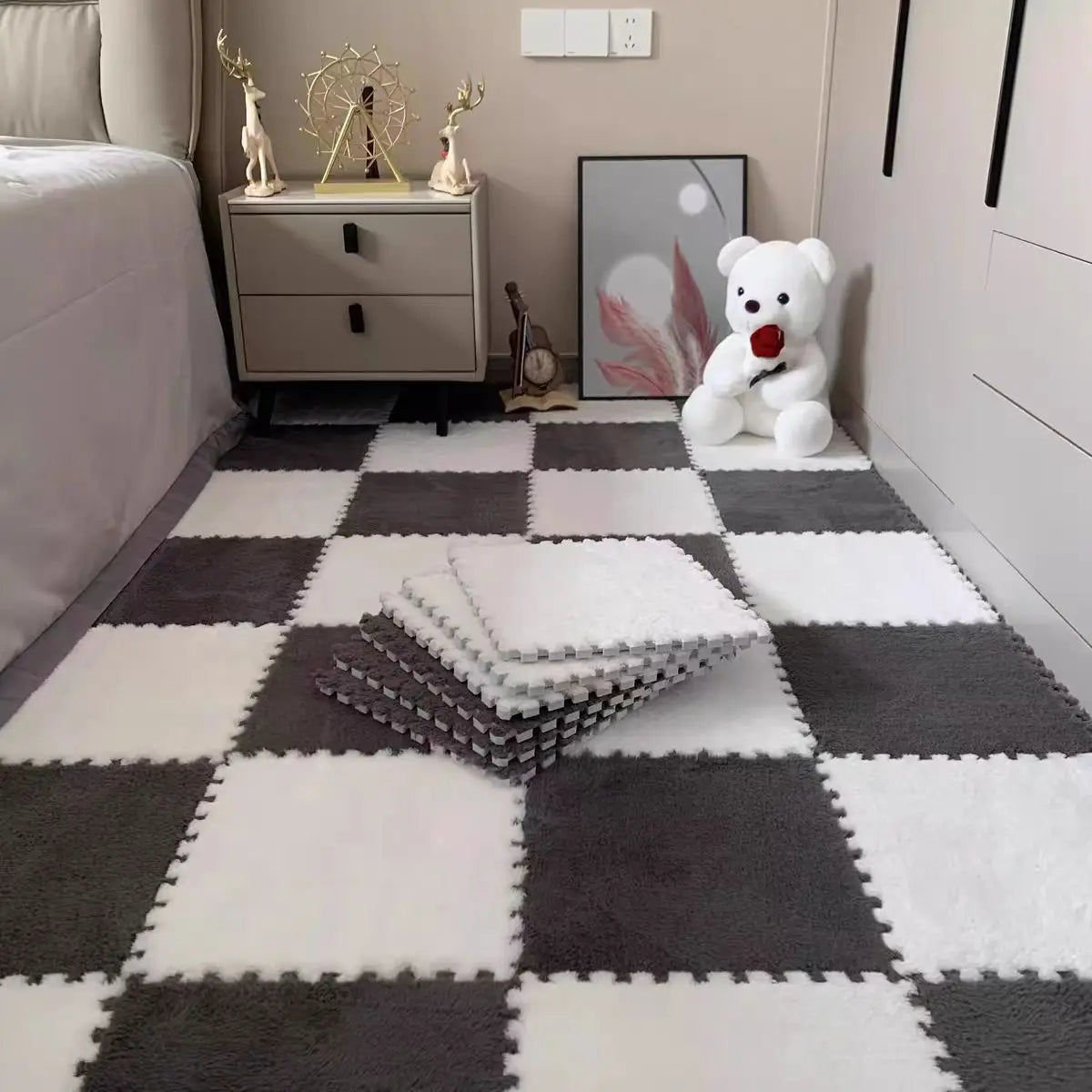 CloudSquare Modular Plush Tiles – Interlocking Softscape Set (10-Piece)