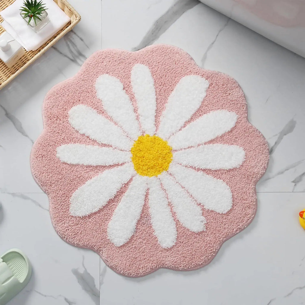 Tufted Flower Rug – Ultra-Soft Non-Slip Accent Mat for Living Room, Bedroom & Bath