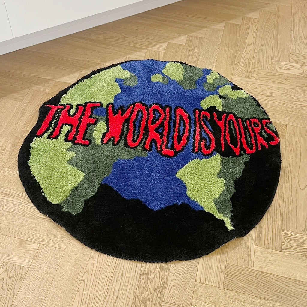 Scarface Inspired Rug – The World Is Yours Tufted Floor Mat
