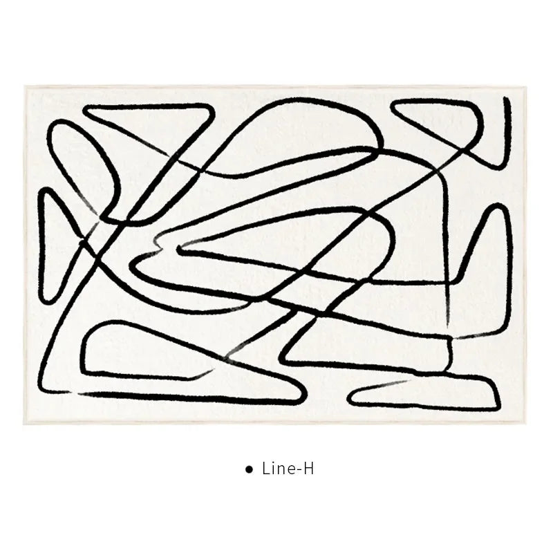 “The Monolith Curve” — Tufted Linework Rug from the Liora Kessan Studio Collection