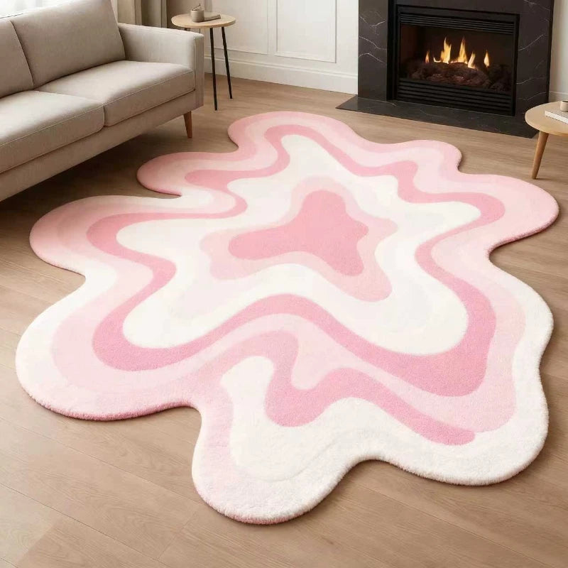 “Dopamine Drift” Irregular Abstract Art Rug by Ava Lioré
