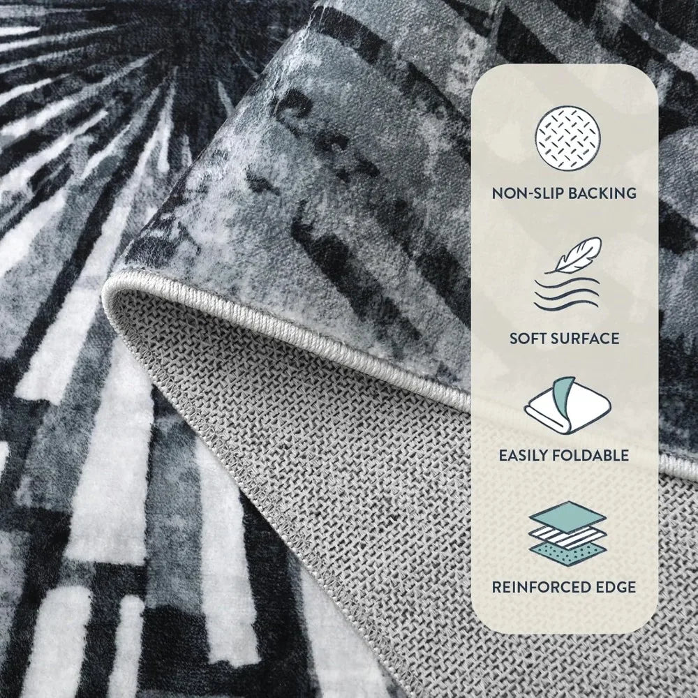 “Nocturne Splash Study” —8x10ft Tufted Abstract Expression Rug by Mara Ellin Studio