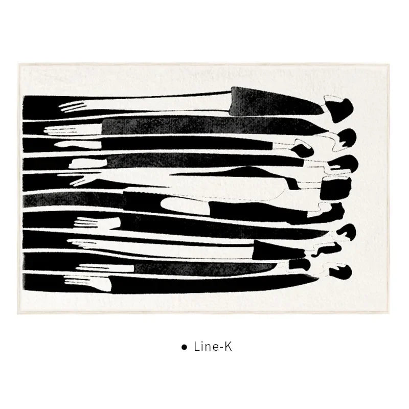 “The Monolith Curve” — Tufted Linework Rug from the Liora Kessan Studio Collection