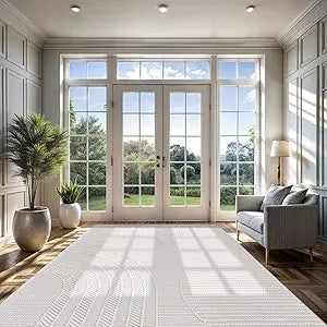 “Contour Drift No. 12” — Tufted Sculptural Swirl Rug from the Elian Varo Modernist Series