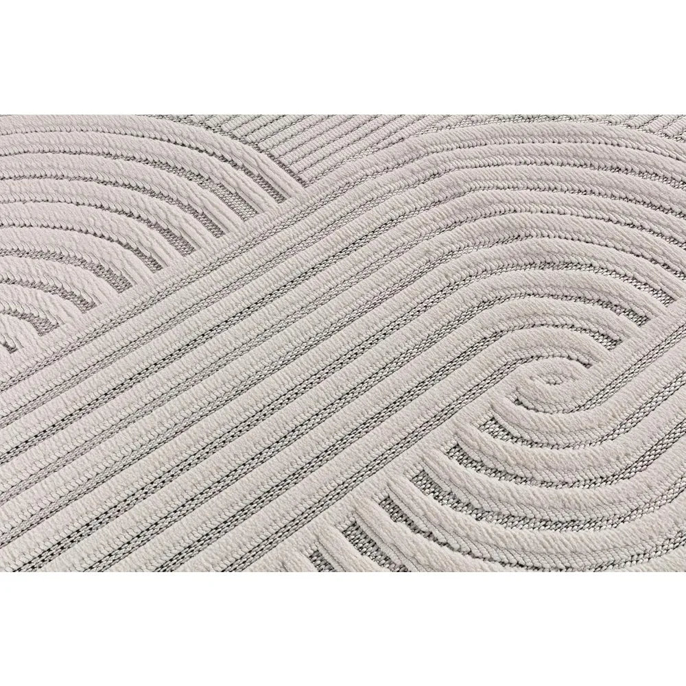 “Contour Drift No. 12” — Tufted Sculptural Swirl Rug from the Elian Varo Modernist Series