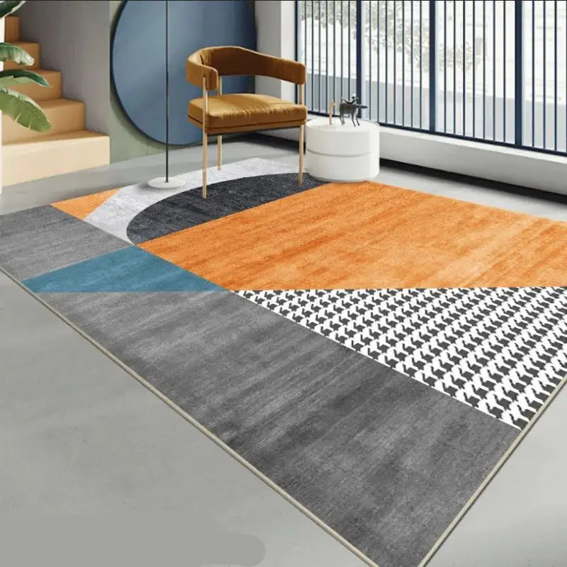 “Soft Horizon Study Collection” — Tufted Velvet Minimalist Rug from the Soren Hale Scandinavian Collection