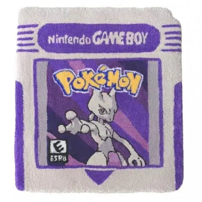 Retro Game Cartridge Rug – Vintage-Style Red Gaming Tufted Mat for Bedroom or Game Room.