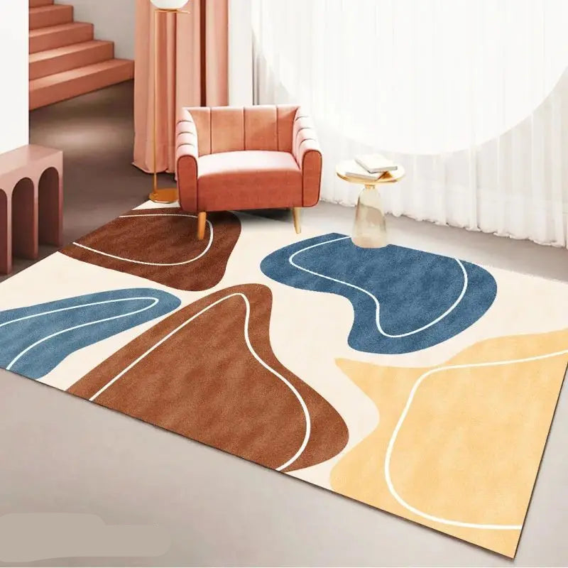 “Soft Horizon Study Collection” — Tufted Velvet Minimalist Rug from the Soren Hale Scandinavian Collection