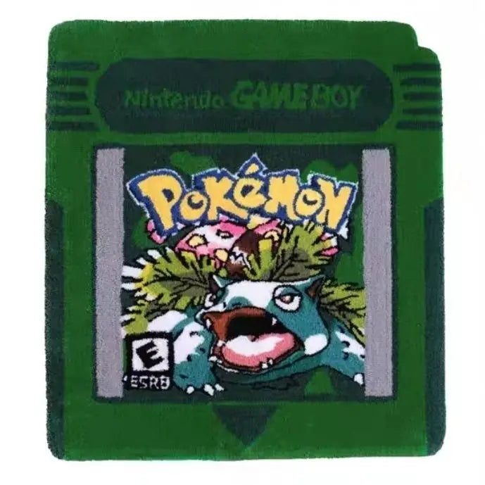 Retro Game Cartridge Rug – Vintage-Style Red Gaming Tufted Mat for Bedroom or Game Room.