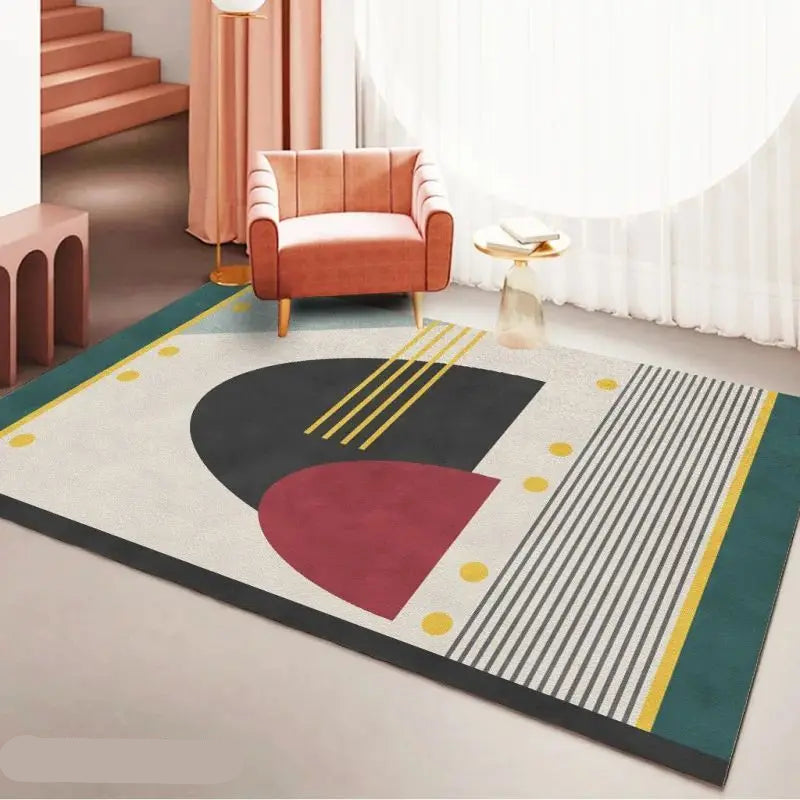 “Soft Horizon Study Collection” — Tufted Velvet Minimalist Rug from the Soren Hale Scandinavian Collection