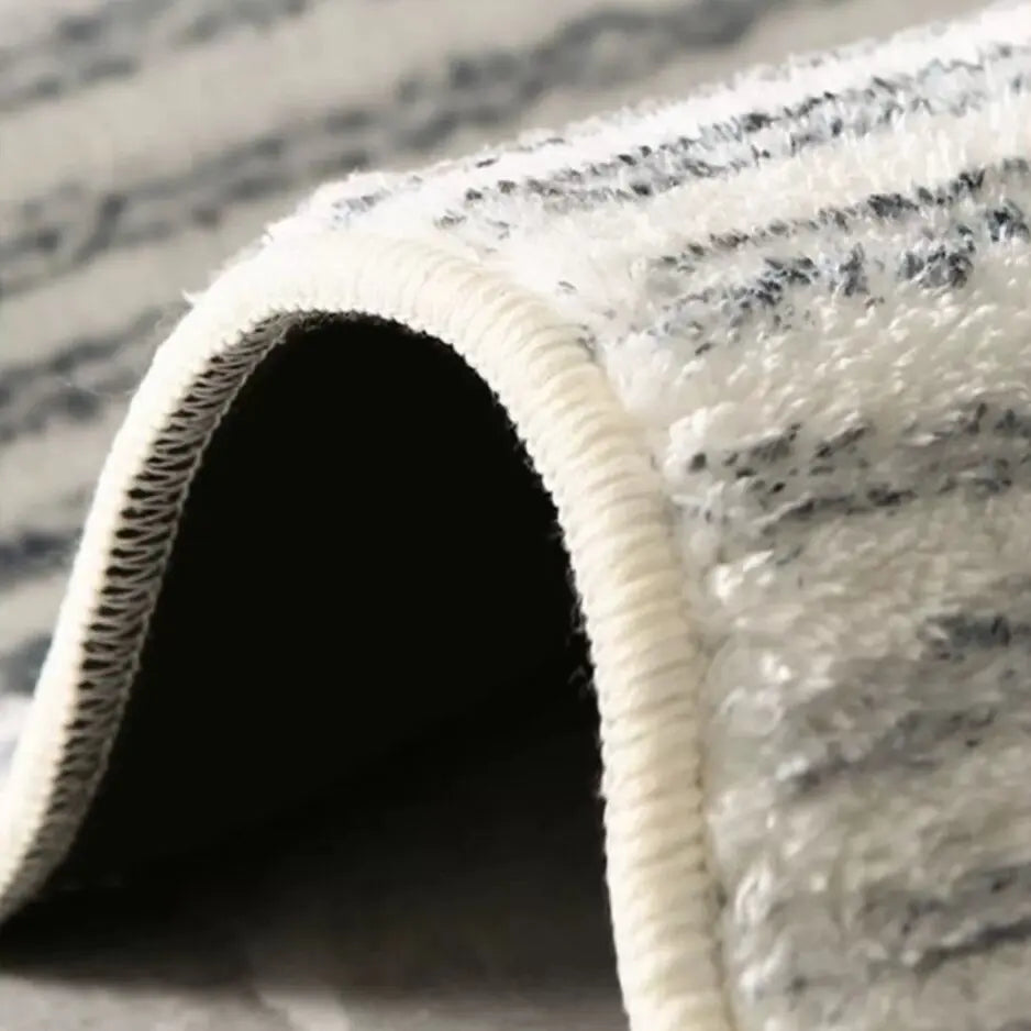 Happy Cat Tufted Rug – Cute Line Art Kitty Floor Mat for Bedroom or Living Room.