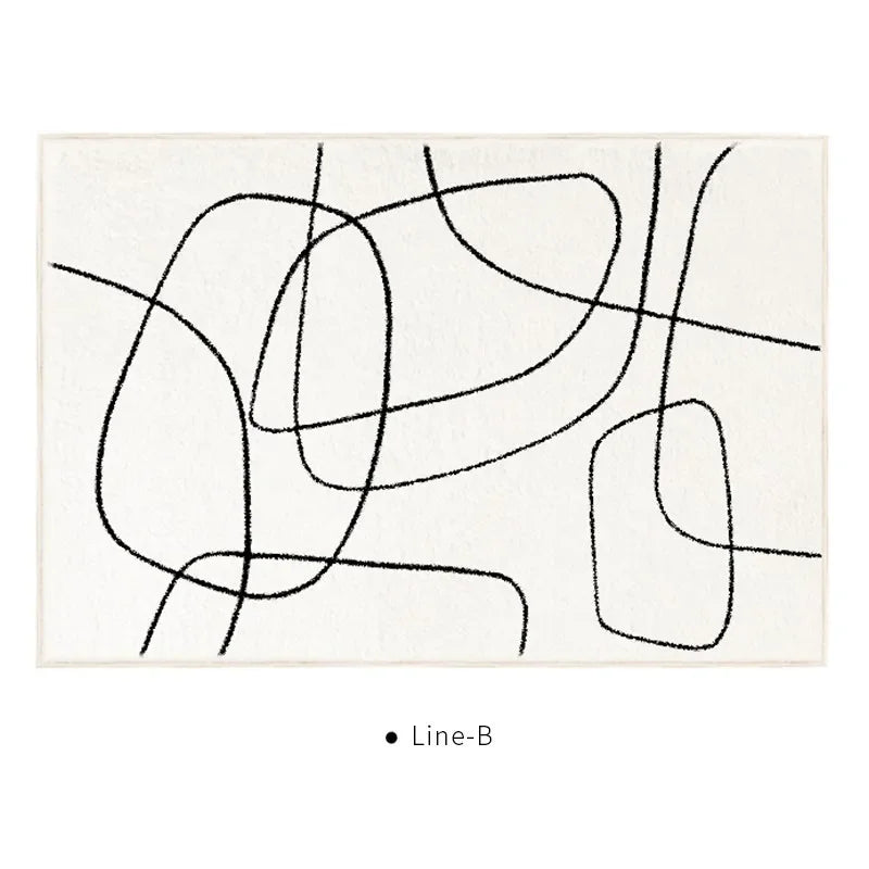 “The Monolith Curve” — Tufted Linework Rug from the Liora Kessan Studio Collection