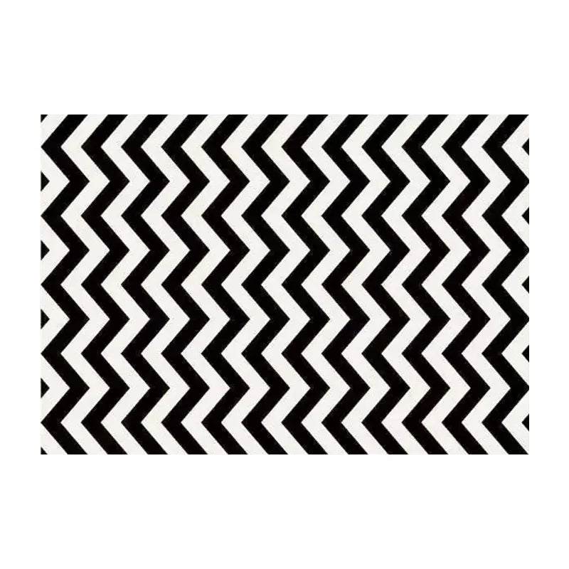 Linear Harmony | Black Stripe Modern Plush Rug by Marin Étoile