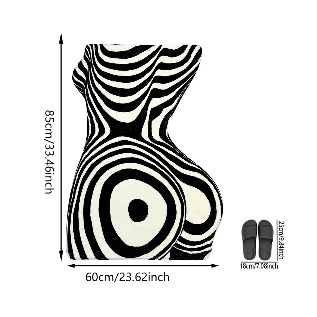 Minimalist Body Shape Rug – Tufted Aesthetic Carpet