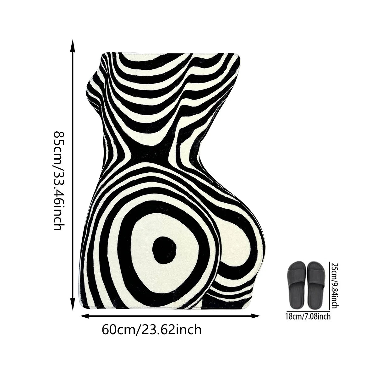 Minimalist Body Shape Rug – Tufted Aesthetic Carpet