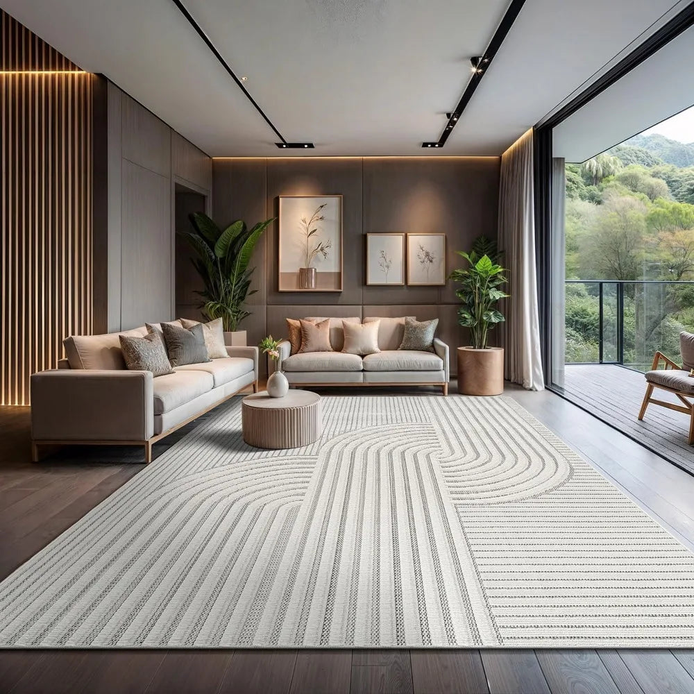 “Contour Drift No. 12” — Tufted Sculptural Swirl Rug from the Elian Varo Modernist Series