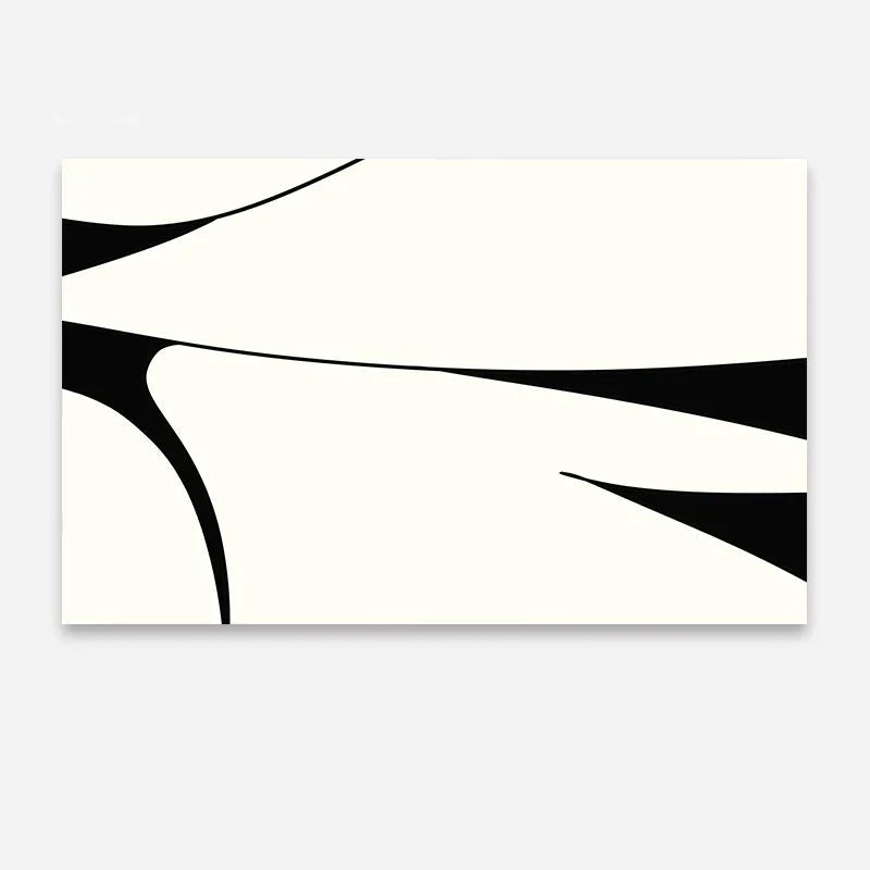 “Noir Lines" – Minimalist Black & White Geometric Rug by Aure Rendu