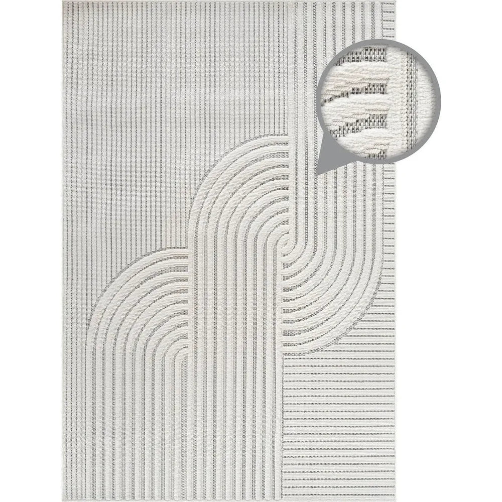 “Contour Drift No. 12” — Tufted Sculptural Swirl Rug from the Elian Varo Modernist Series