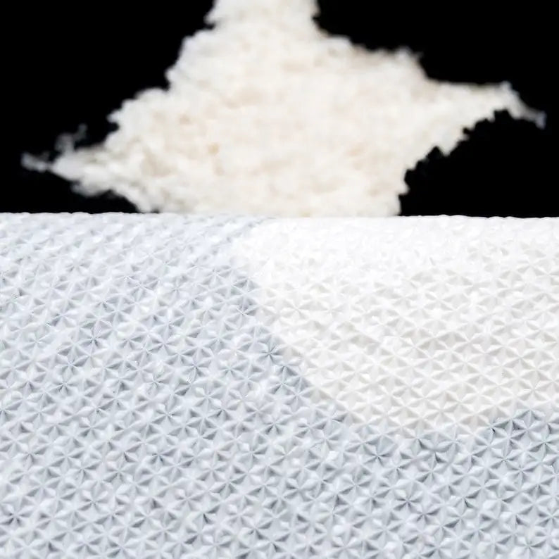 “It’s OK" Tufted Rug – Minimal Black and White Floor Mat for Bedroom or Studio