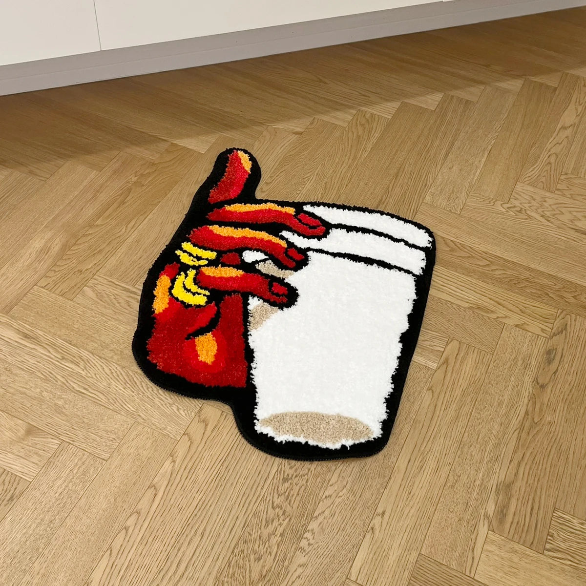 Cup Hand Tufted Rug – Trendy Pop Art Style Floor Decor