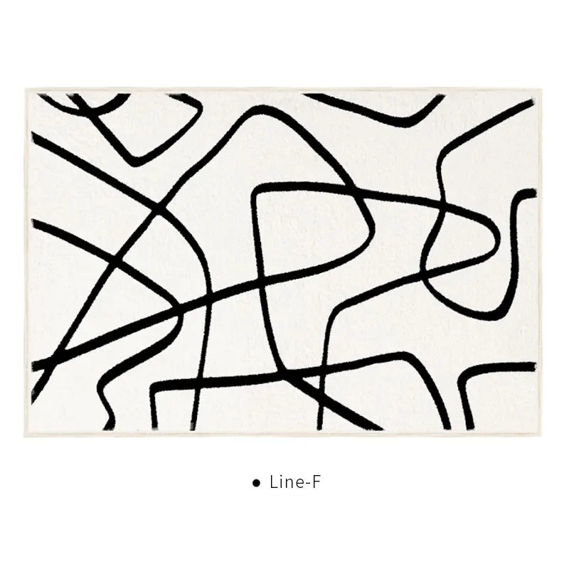 “The Monolith Curve” — Tufted Linework Rug from the Liora Kessan Studio Collection