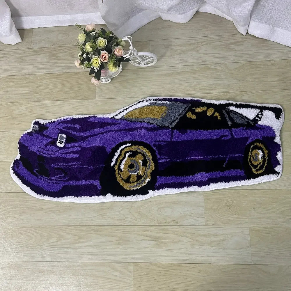 240SX Tufted Rug – Nissan Style Drift Car Design Floor Mat