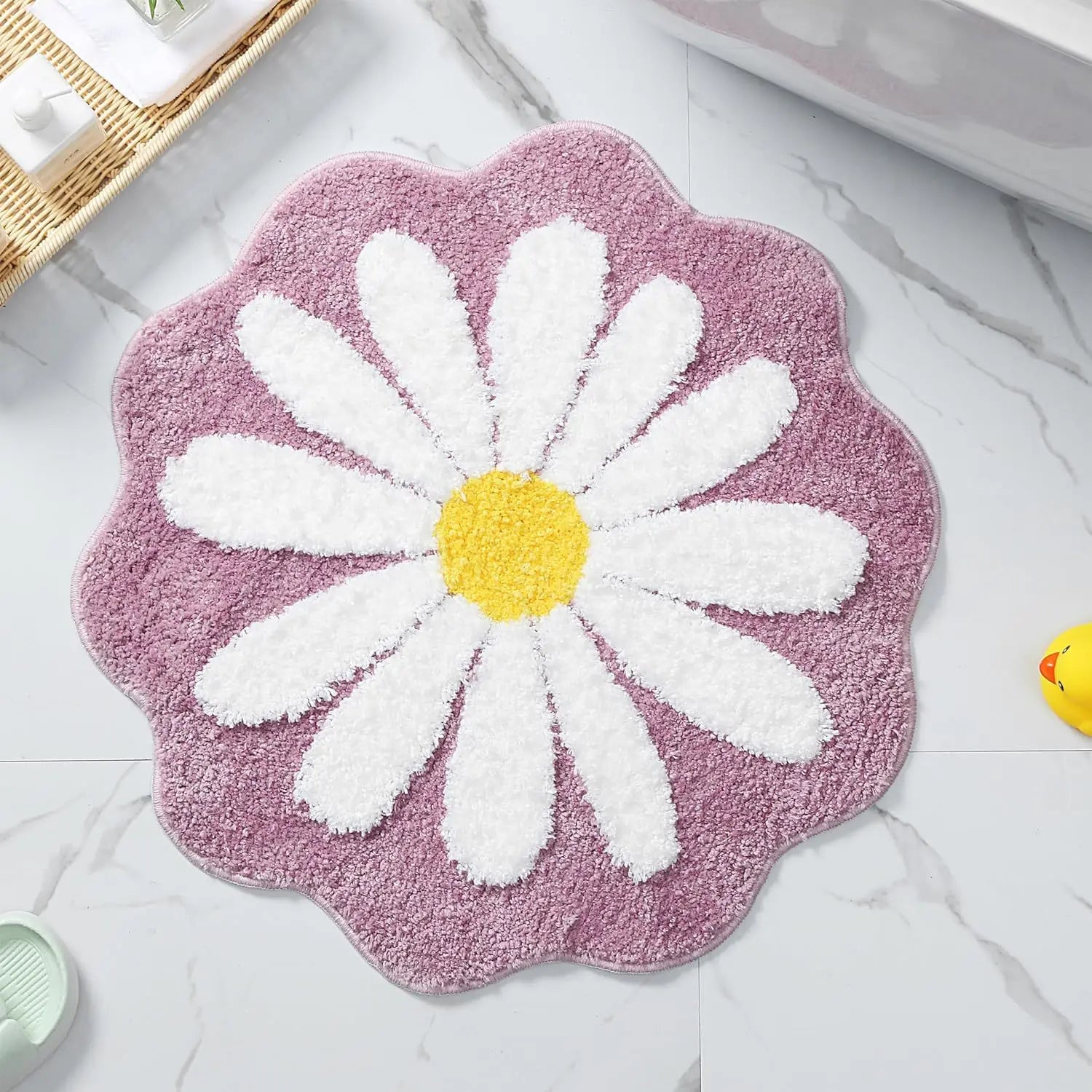 Tufted Flower Rug – Ultra-Soft Non-Slip Accent Mat for Living Room, Bedroom & Bath