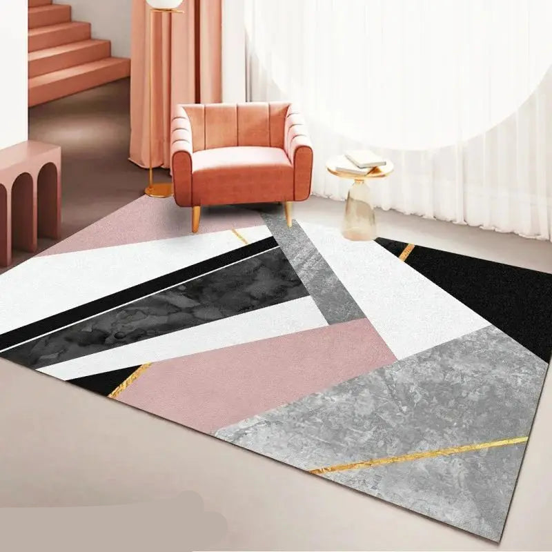 “Soft Horizon Study Collection” — Tufted Velvet Minimalist Rug from the Soren Hale Scandinavian Collection