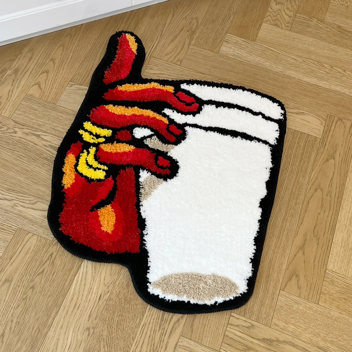 Cup Hand Tufted Rug – Trendy Pop Art Style Floor Decor