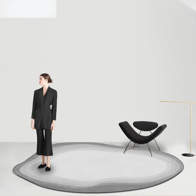 Aurora Oval Plush Art Rug — Lumière Collection by Atelier Maeve