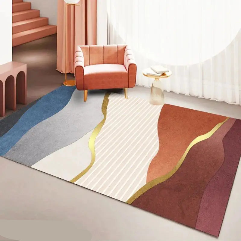 “Soft Horizon Study Collection” — Tufted Velvet Minimalist Rug from the Soren Hale Scandinavian Collection