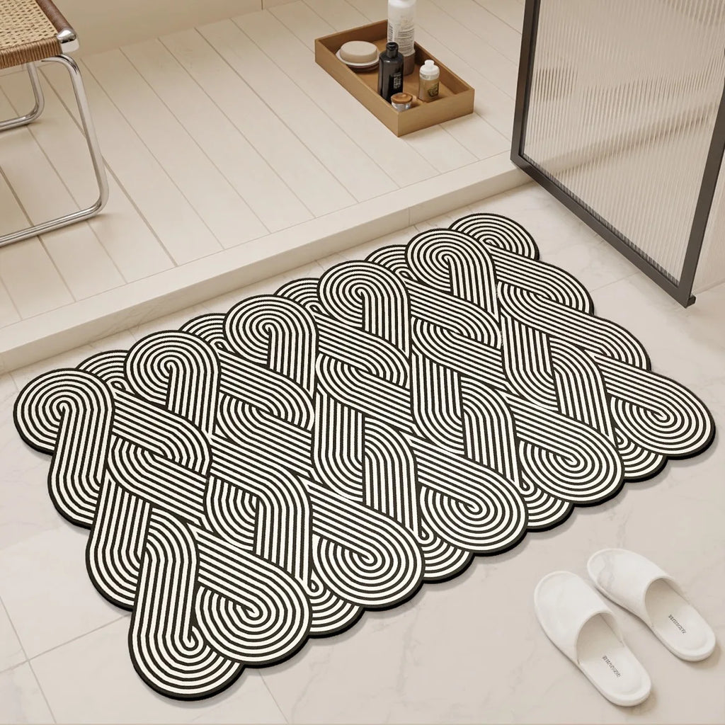 “Azure Flow" Bath Rug – Design by Liora Vale