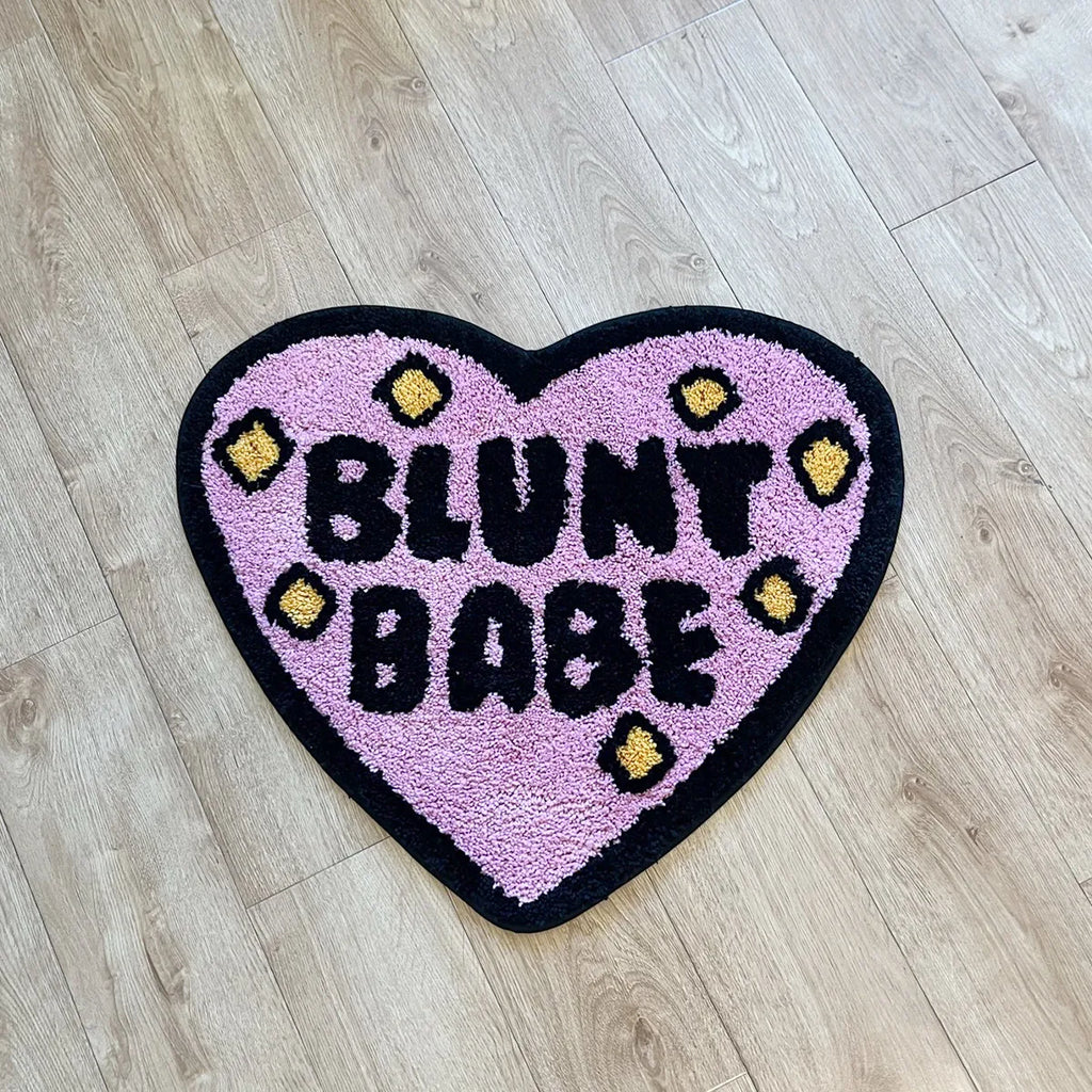 Pink Heart Tufted Rug – Cute Babe Design Floor Mat