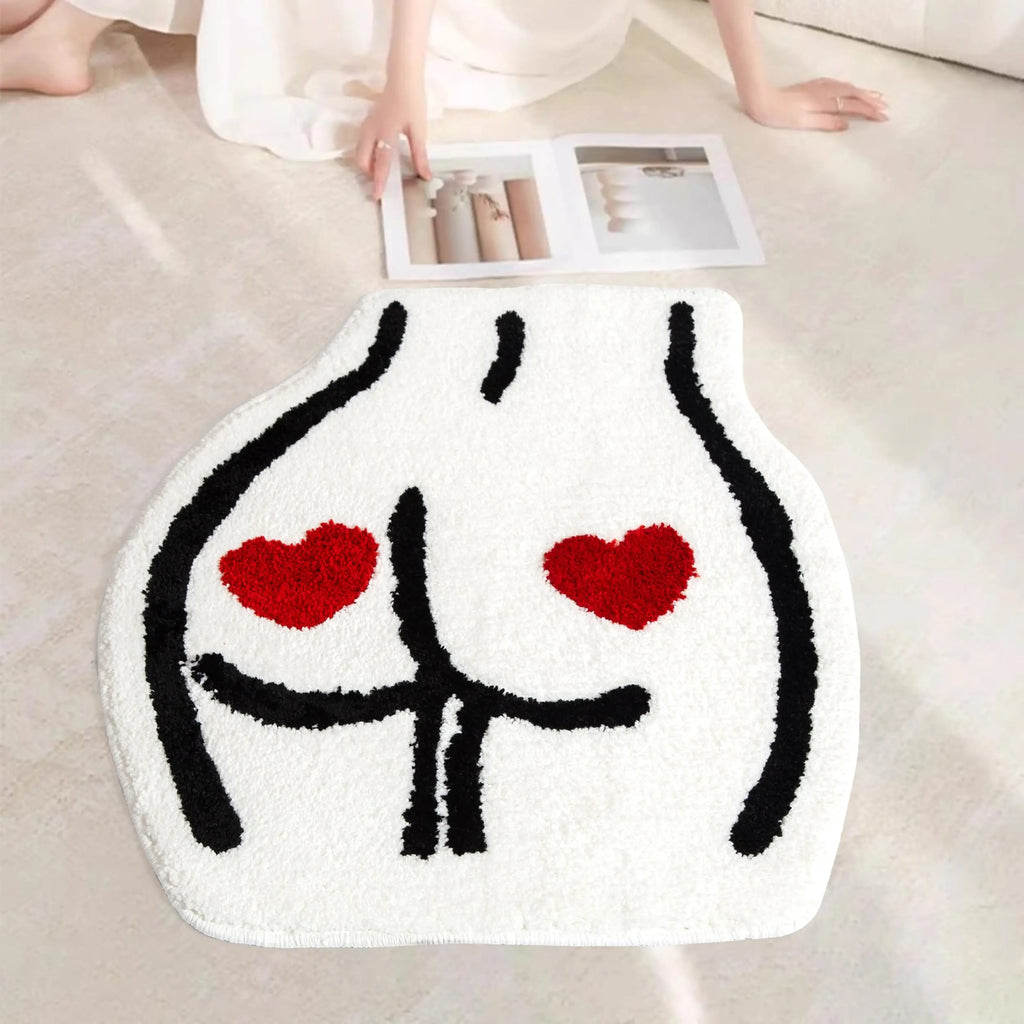 Playfully bold yet simple, this heart-themed rug adds warmth and attitude to any bedroom. A must-have for aesthetic lovers who enjoy cozy, expressive decor.