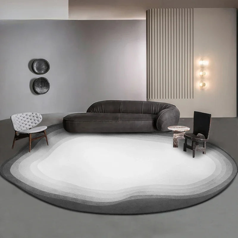 Aurora Oval Plush Art Rug — Lumière Collection by Atelier Maeve