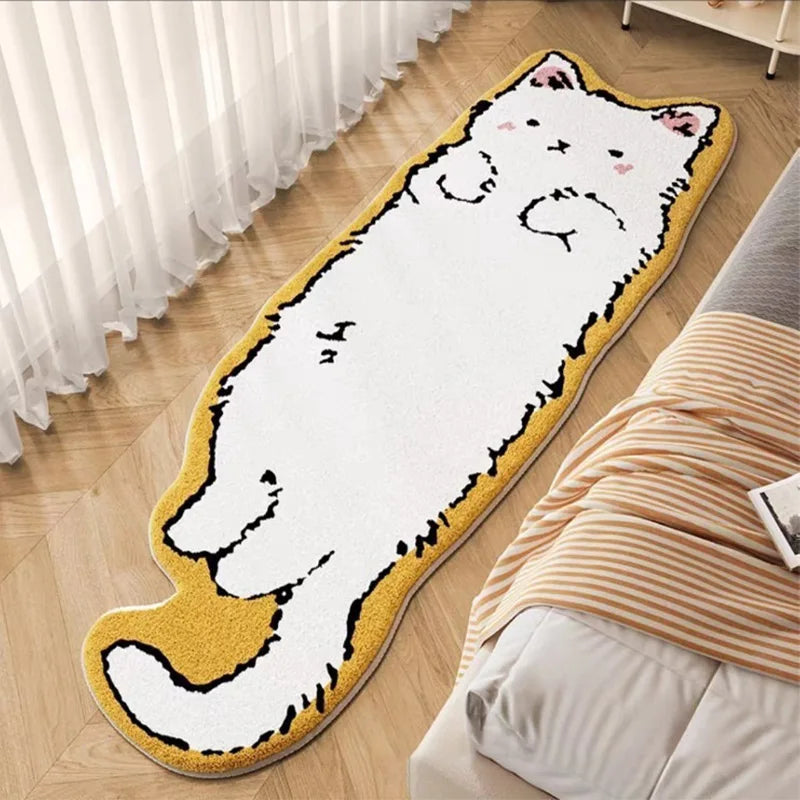 Cat Tufted Rug – Adorable Kitty Design Floor Mat for Bedroom
