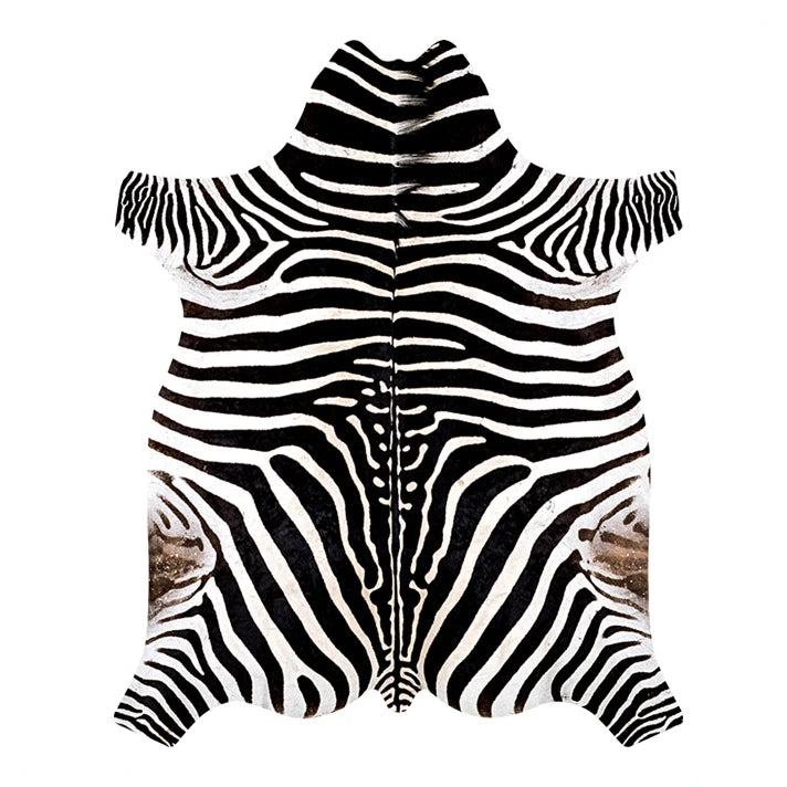 Cowhide Drift Luxe Rug – Modern Irregular Faux Cowhide Plush Carpet