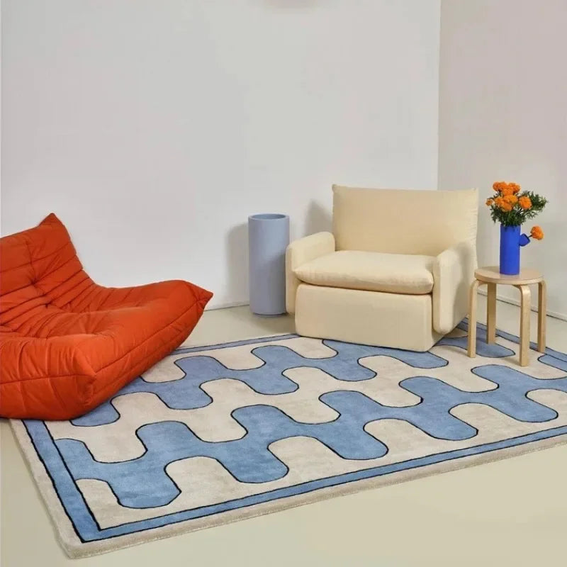 Chessboard Mirage Rug by Liora Kade — Modern Graphic Art Carpet for Living Rooms & Bedrooms