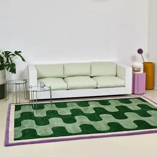 Chessboard Mirage Rug by Liora Kade — Modern Graphic Art Carpet for Living Rooms & Bedrooms