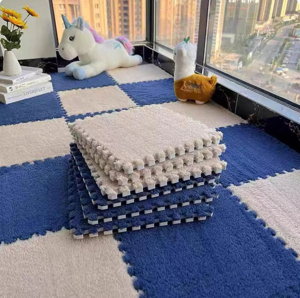 CloudSquare Modular Plush Tiles – Interlocking Softscape Set (10-Piece)