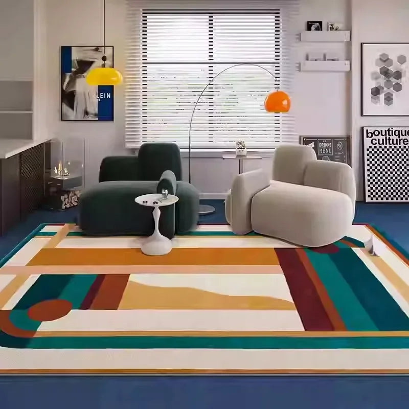 Chromatique Reverie – Large Retro Art Rug by Aurelia Voss | Solaria Spectrum Collection