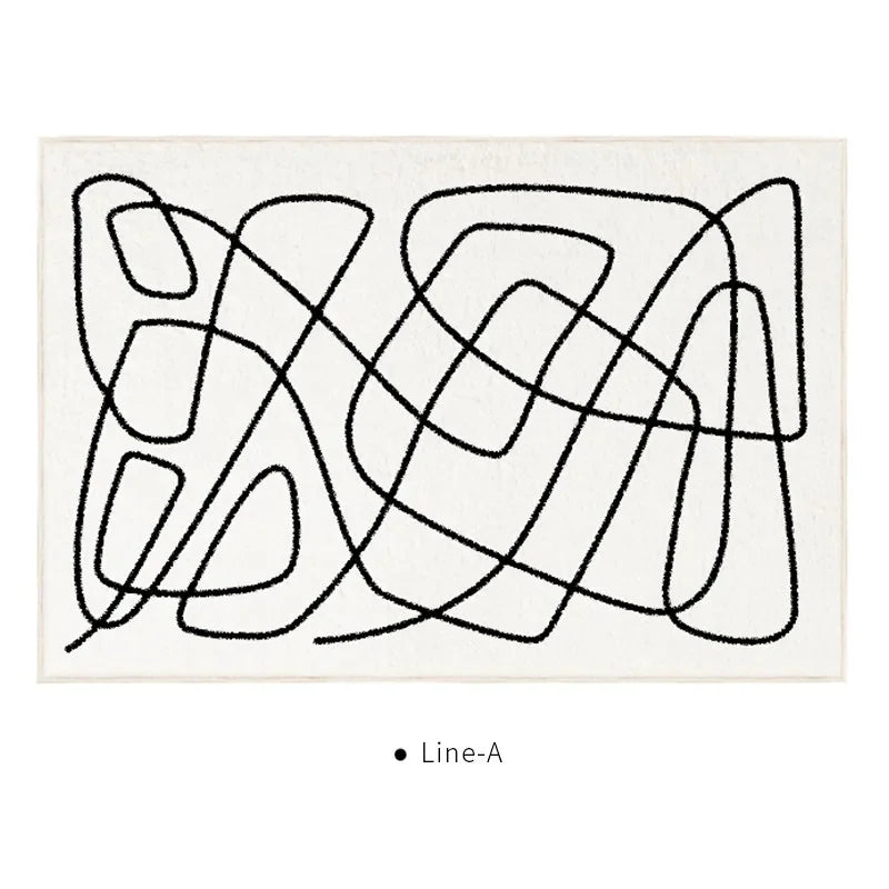 “The Monolith Curve” — Tufted Linework Rug from the Liora Kessan Studio Collection