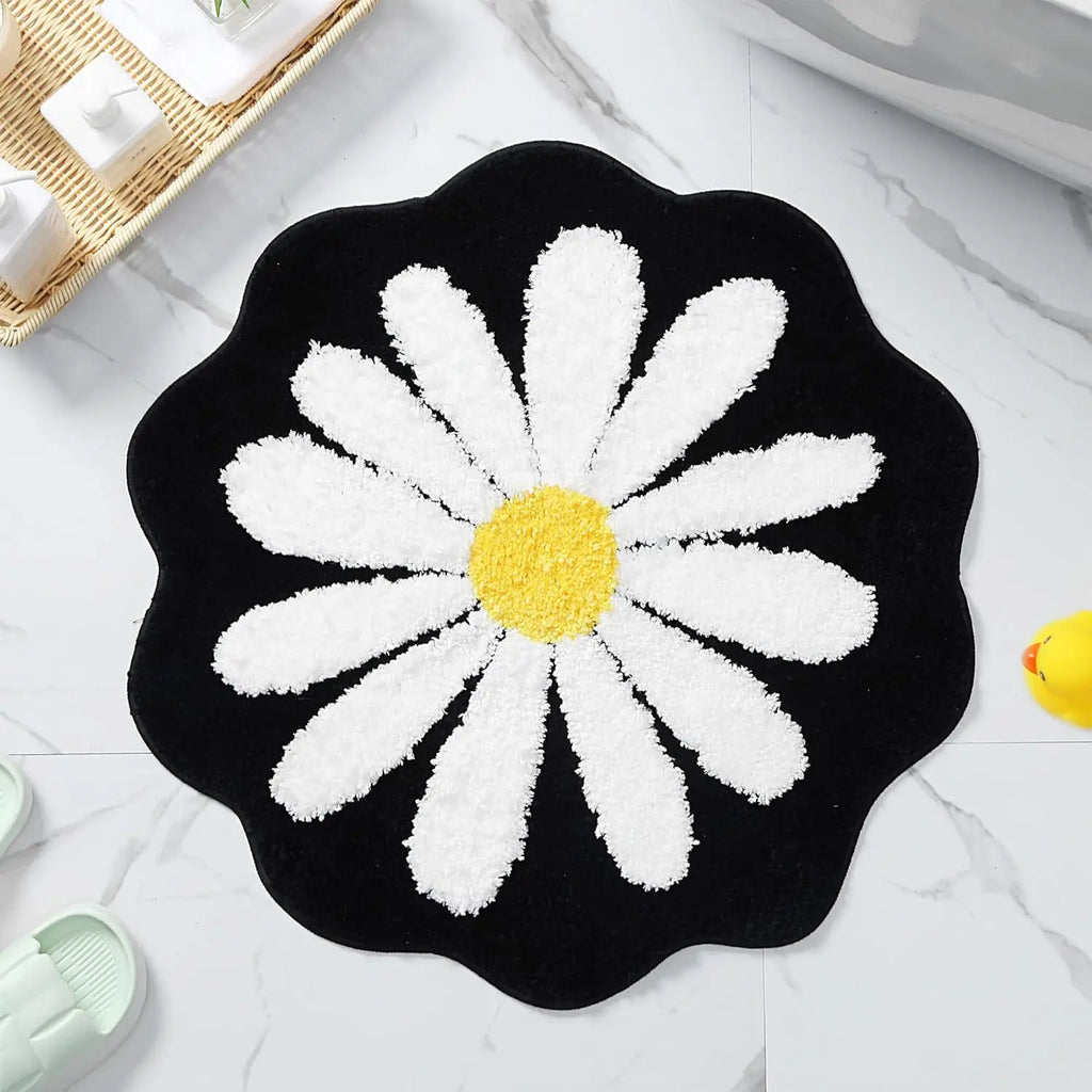 Tufted Flower Rug – Ultra-Soft Non-Slip Accent Mat for Living Room, Bedroom & Bath