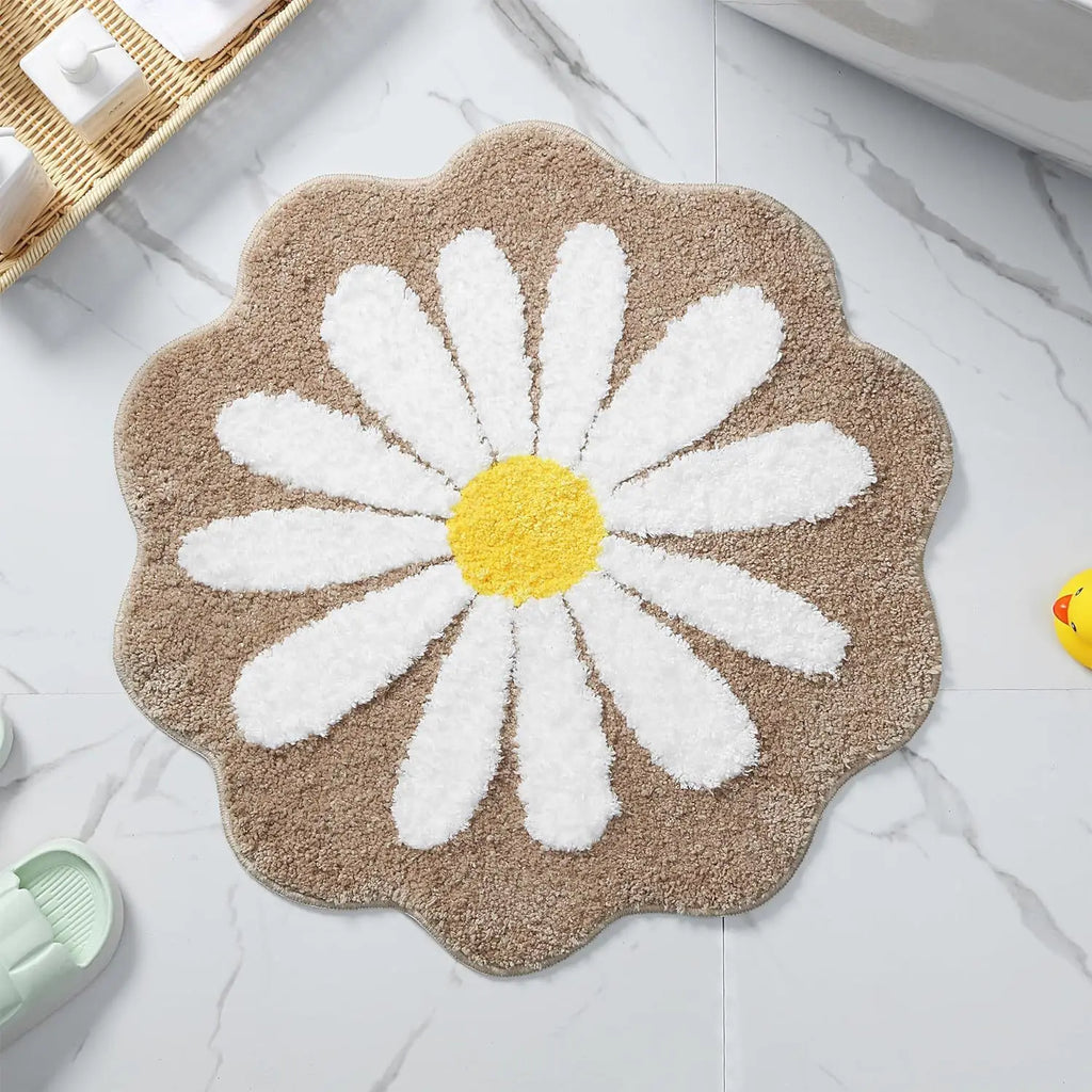 Tufted Flower Rug – Ultra-Soft Non-Slip Accent Mat for Living Room, Bedroom & Bath