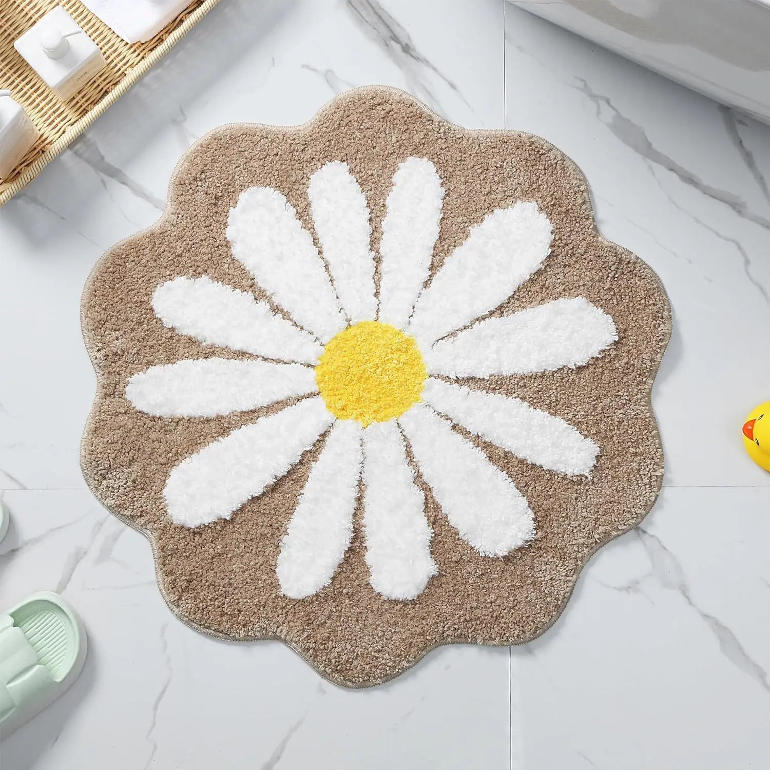 Tufted Flower Rug – Ultra-Soft Non-Slip Accent Mat for Living Room, Bedroom & Bath